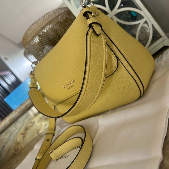 New Kate spade Hudson Pebbled Leather Medium Convertible Flap Shoulder Mullen - Picture 9 of 12